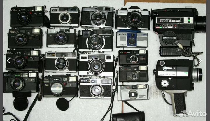 Фотоаппараты пленочные Canon, Konica, Yashica, Fuj