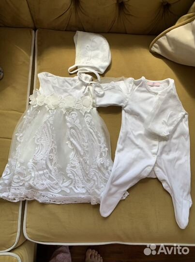 Комплект на выписку крещение choupette