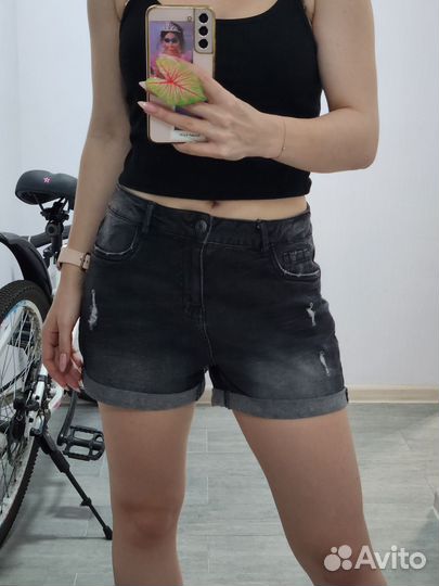 Шорты джинсовые Твоё чёрные M (46)