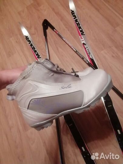 Лыжи беговые nordway + лыжные ботинки