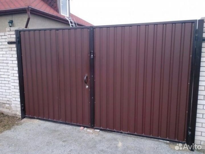 Распашные уличные ворота
