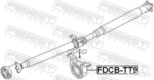 Подшипник подвесной карданного вала ford transi