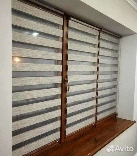 Жалюзи и рулонные шторы Зебра