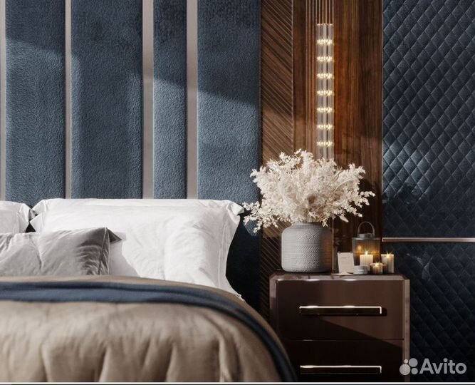 Мягкое изголовье для кровати