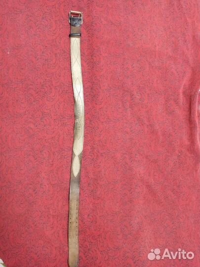 Ремень кожаный, 120 и 140 см. Чёрные. Офицерские