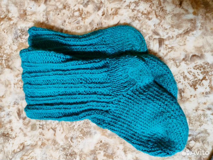 Носки шерстяные вязаные