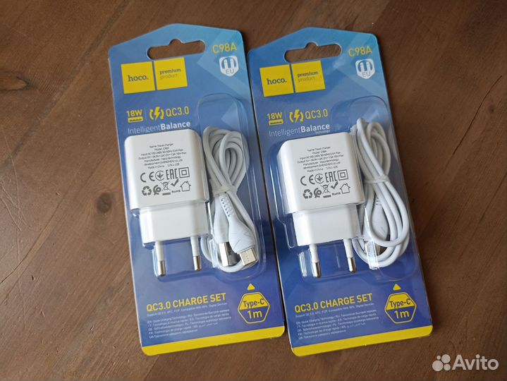 Быстрая зарядка адаптер с проводом type-C