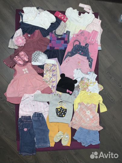 Одежда для девочки пакетом, 0-6 мес