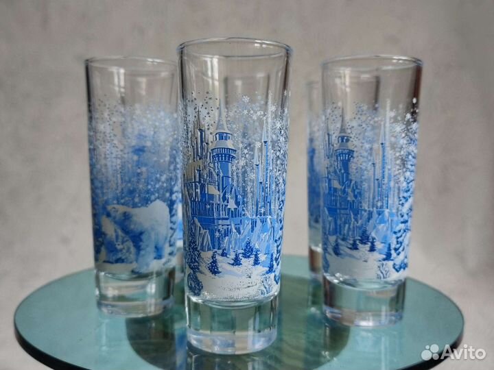 Новый набор 6 стопок Зимняя сказка Россия 50 мл