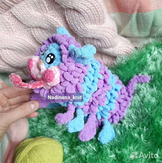 Пряжа для вязания гусеницы-мопса с инструкцией