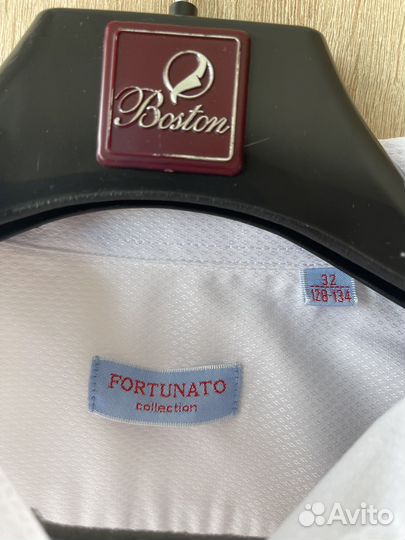 Рубашка белая для мальчика 128