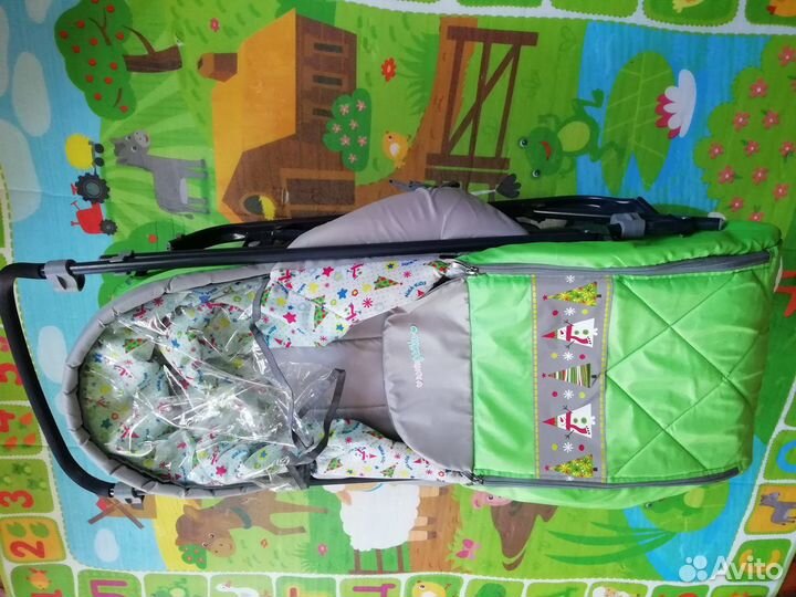 Санки-коляска с колёсами