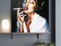 Интерьерная картина маслом девушка с сигаретой