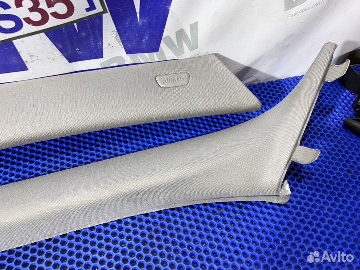 Обшивка передней стойки потолка BMW F10 серая