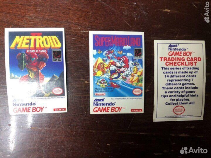 Nintendo Game Boy Bubble Gum Trading Cards 1993