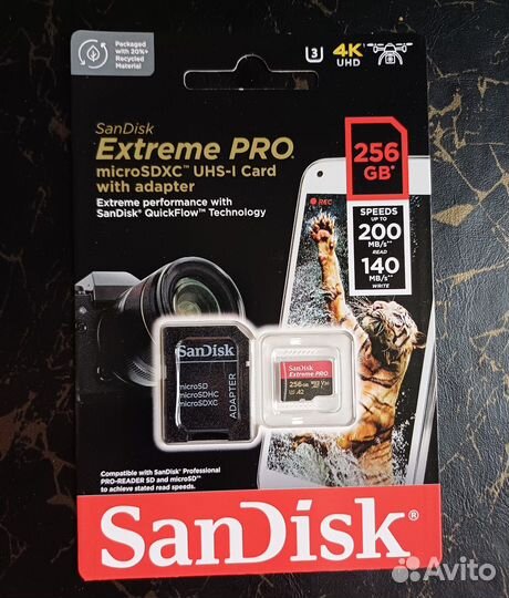 Карта памяти microSD 256GB Sandisk Extreme PRO