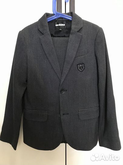 Пиджак Acoola серый рост 140. Школьная форма