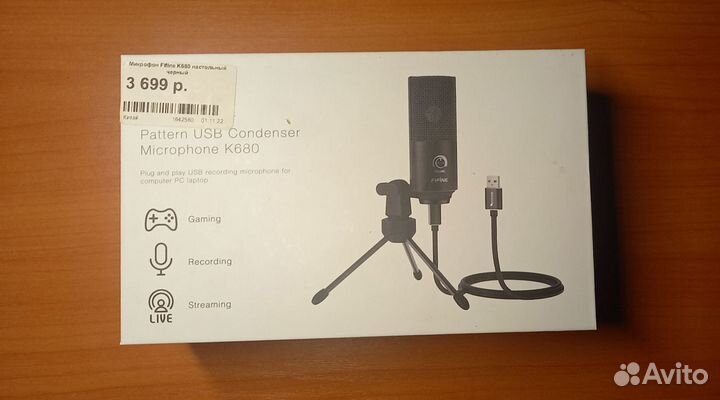 Конденсаторный микрофон fifane k680 с коробкой