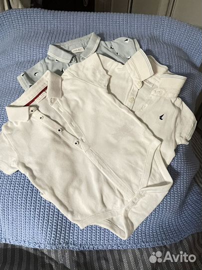 Боди поло Next 6-9 мес, 68-74 (3шт)