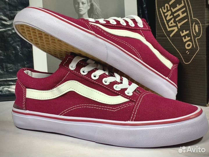 Кеды vans красные