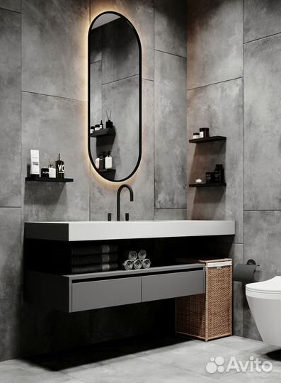 Полка для ванной / Black Crystal 300