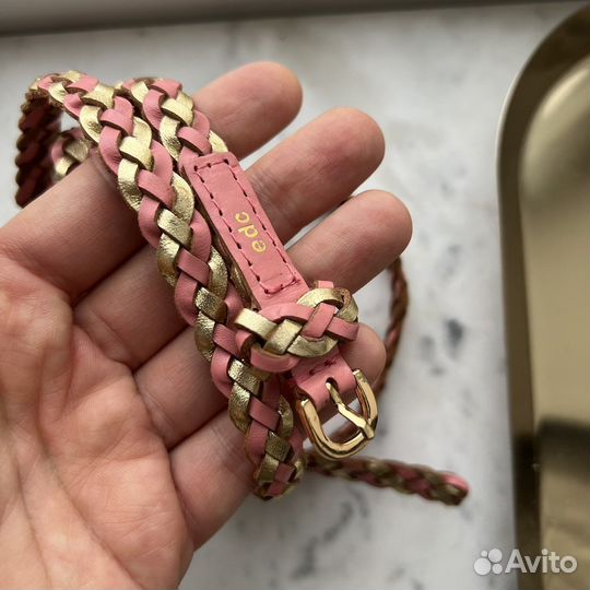 Женский ремень тонкий кожа