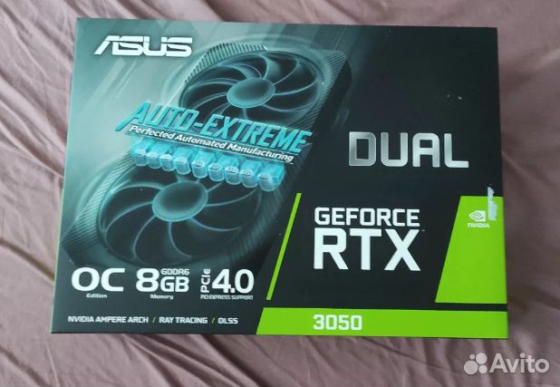 Видеокарта asus nvidia GeForce RTX 3050 dual OC Ed
