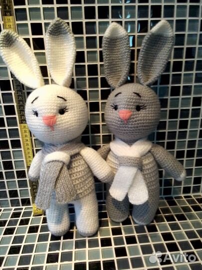 Мягкая игрушка заяц ручной работы