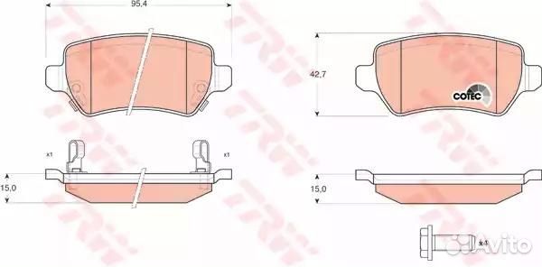 Колодки тормозные дисковые зад