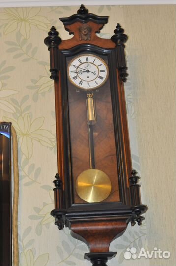 Старинные немецкие жильные настенные часы 12