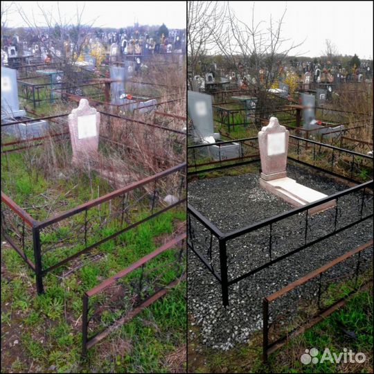 Уборка, покраска, благоустройство на кладбище