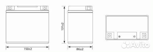 Акб Delta CT 1212 12 ah 150х86х131