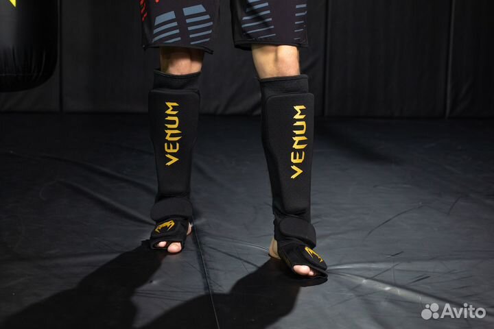 Защита ног Venum,нейлон Black