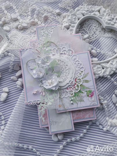 Открытка многослойная ручной работы