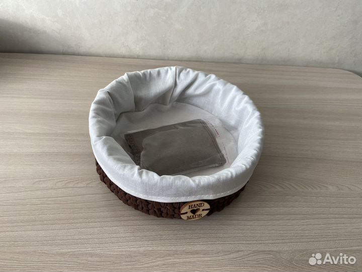 Хлебница, корзинка из трикотажной пряжи