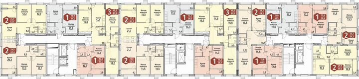 1-к. квартира, 41,5 м², 3/18 эт.