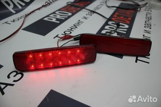 Диодные катафоты в задний бампер для LADA 2111