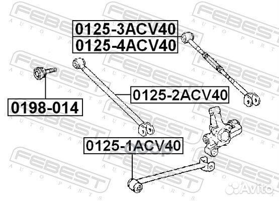 Болт крепления подвески;toyota kluger L/V