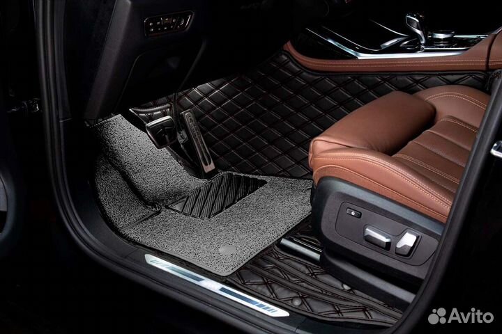 3D Коврики Audi A6 Экокожа Салон Багажник