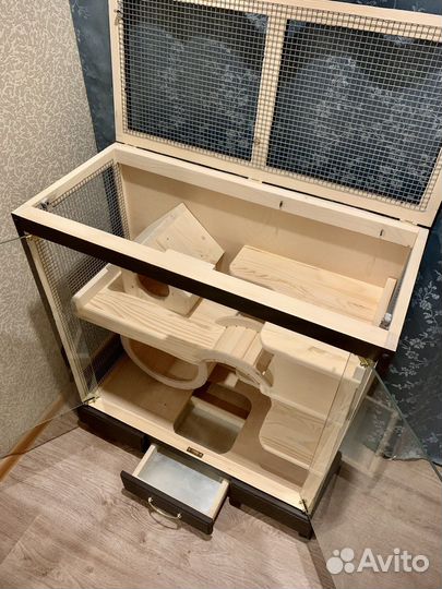 Клетка-витрина для шиншилл, дегу и др грызунов