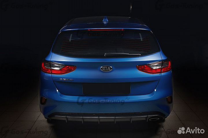 Диффузор заднего бампера GT-Line на KIA Ceed CD