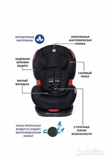 Автокресло BabyCare BC-120 группа 1/2 (9-25 кг)