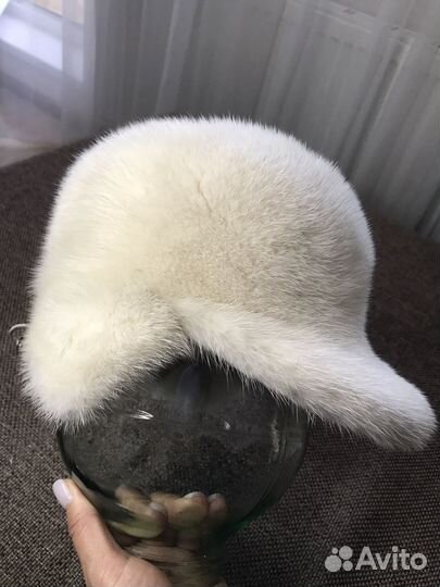 Норковая кепка женская с ушками