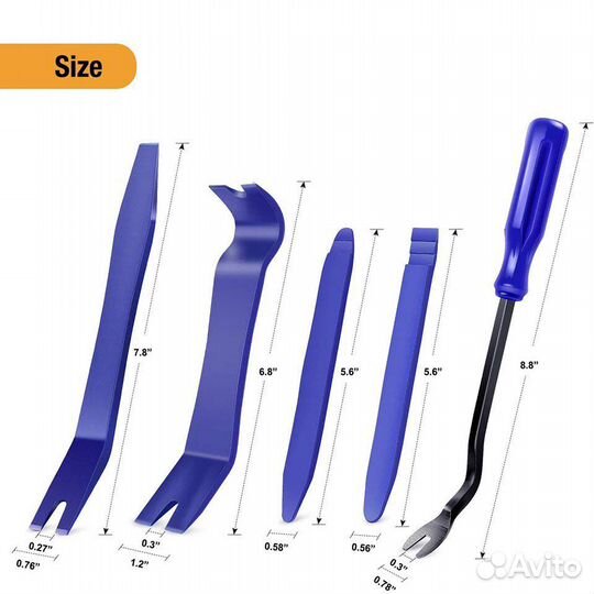 Набор инструмента для снятия клипс салона авто