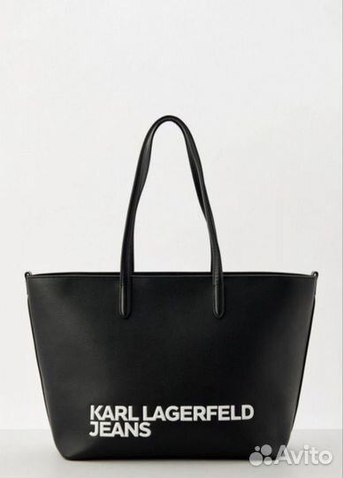 Новая кожаная сумка шопер karl lagerfeld нат кожа