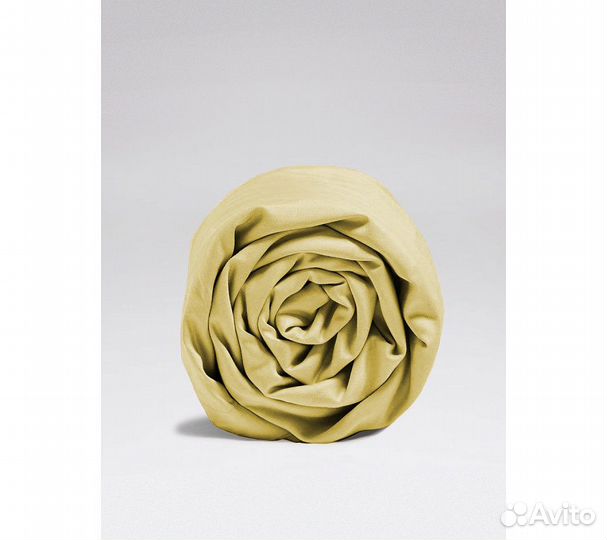 Простынь GoodNight Сатин 200х200х20 Горчичный на р