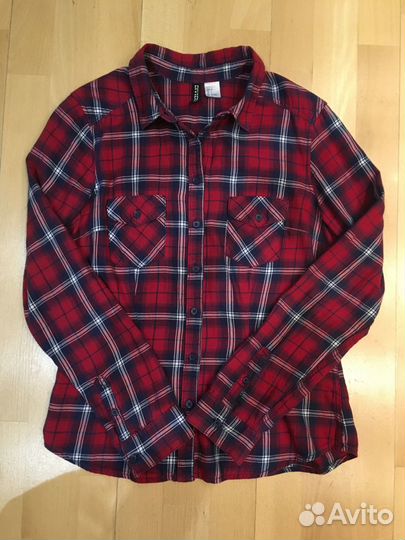 Рубашка в клетку H&M, р.146