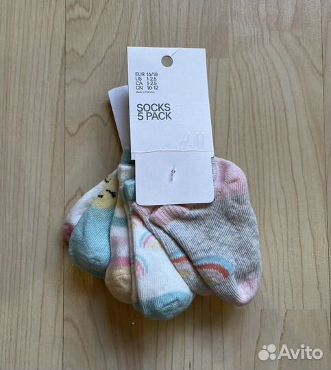 Носки детские hm новые