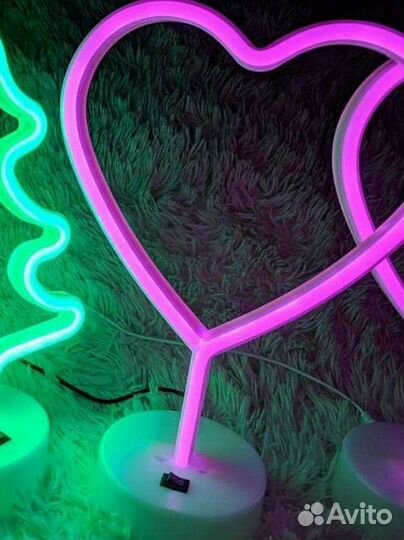 Неоновые лампы: Звезда, Ангел, Луна, Сердце