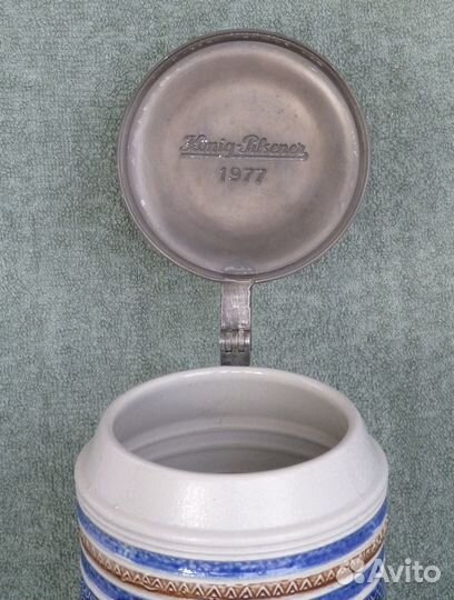 Немецкие пивные кружки с оловянной крышкой. Gerz